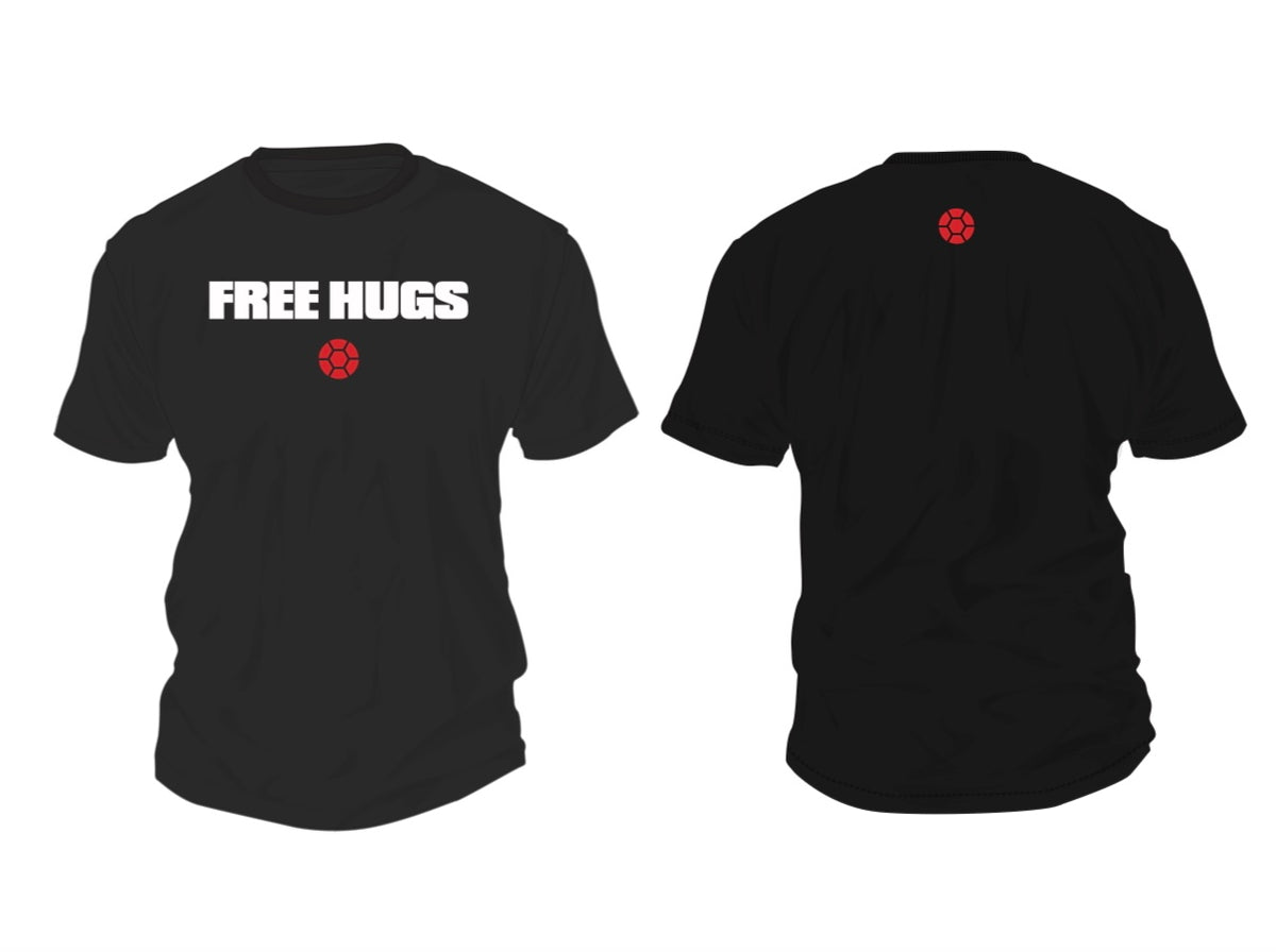 FREE HUGS Black T Shirt Kids and Adults